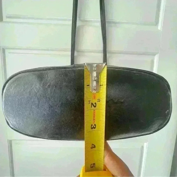 VERA PELLE BLACK LEATHER SHOULDER BAG MADE  IN ITALY - Picture 14 of 15